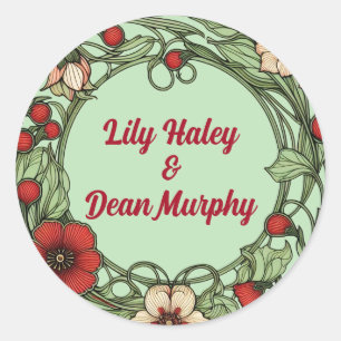 Adesivo Vintage Garden Art Nouveau Wedding