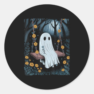 Adesivo Vintage Ghost Swing In Forest Night Halloween F