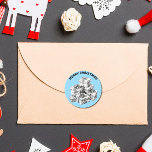 Adesivo Vintage Gift Boxes Baby Blue