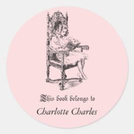 Adesivo Vintage Girl's Bookplate Stickers
