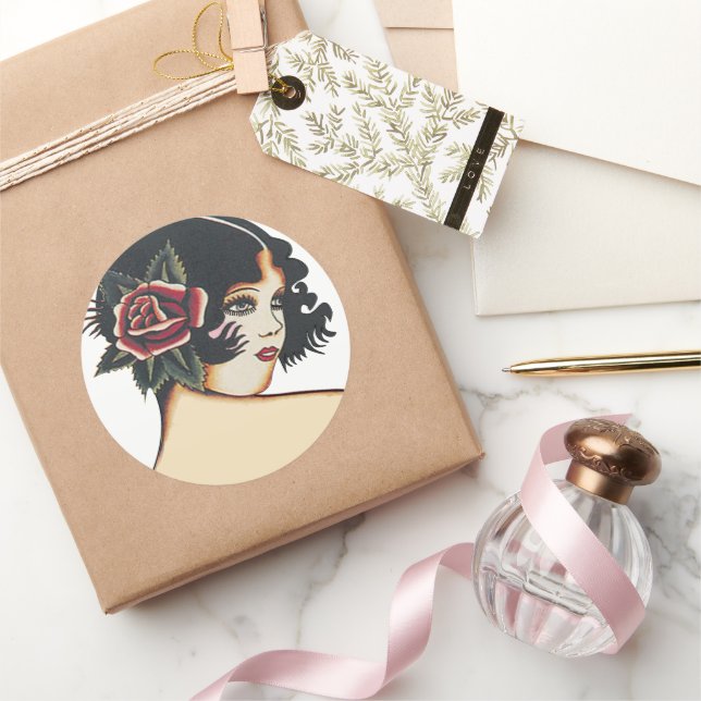 Adesivo Vintage Girly Girl (Presentear)