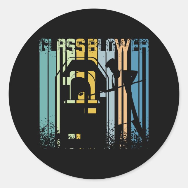 Adesivo Vintage - Glassblower Retro (Frente)