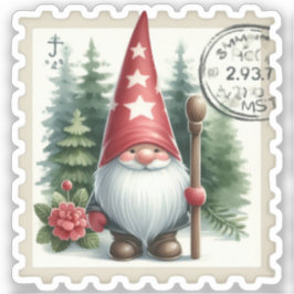 Adesivo Vintage Gnomos Postage Stamps