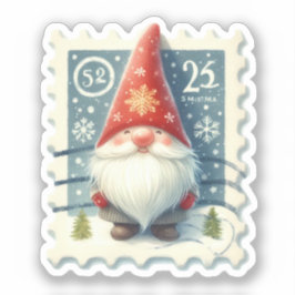 Adesivo Vintage Gnomos Postage Stamps