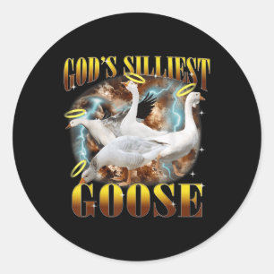 Adesivo Vintage Gods Silliest Goose Funny Bobo Goose Pun