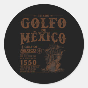 Adesivo Vintage Golfo Do México Nome Do Mapa Origem Desde 