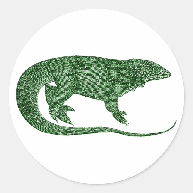 Adesivo Vintage Green Lizard (Frente)
