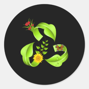 Adesivo Vintage Green Reciclar Símbolo Novelty Earth Day R