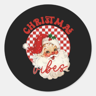 Adesivo Vintage Groovy Papai Noel Natal Vibes Crianças G