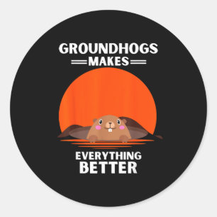 Adesivo Vintage Groundhog Torna Tudo Melhor Retro