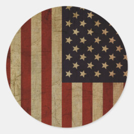 Adesivo Vintage Grunge American Flag