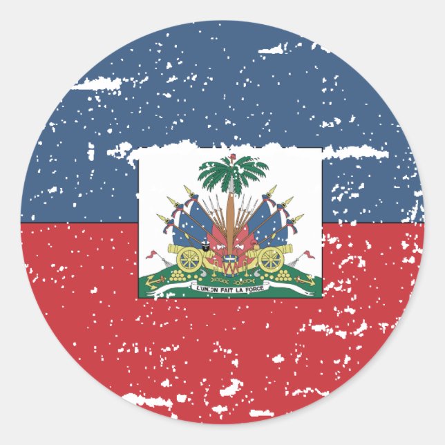 Adesivo Vintage Haiti Flag (Frente)