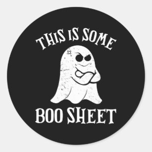 Adesivo Vintage Halloween Boo Esta É Uma Folha De Boo