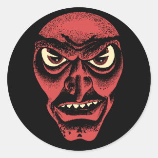Adesivo Vintage Halloween Demon ou Witch Sticker