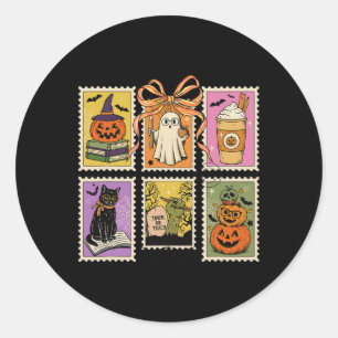 Adesivo Vintage Halloween Postage Stamp Professor Spooky C