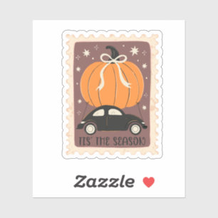 Adesivo Vintage Halloween Pumpkin Car 'Esta é a estação da