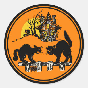 Adesivo Vintage Halloween Trick Ou Tratar Sticker