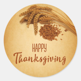 Adesivo Vintage Happy Thankanding Wheat Corn