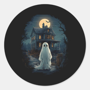 Adesivo Vintage Haunted House Meia-Noite Spooky Ghost Scar