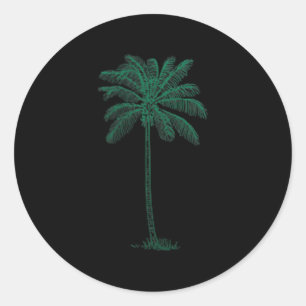 Adesivo Vintage Hawaiai Palm Tree Beach Tropical Island P
