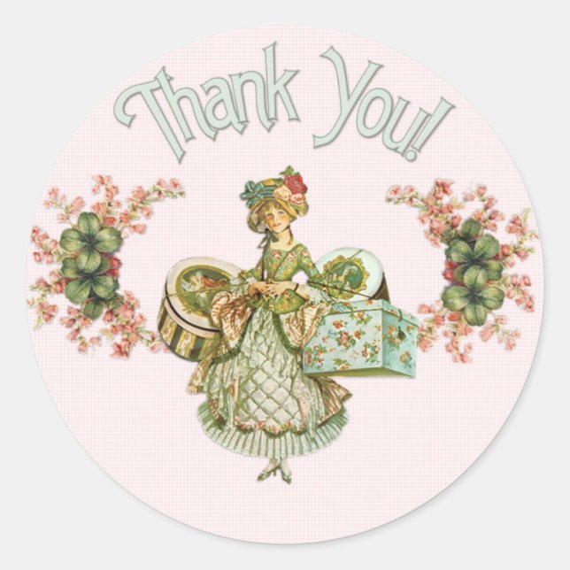 Adesivo Vintage Hbox Lady Obrigado Stickers (Frente)