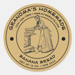 Adesivo Vintage Homemade Beled Label Modelo