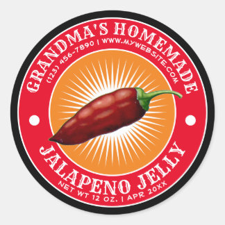 Adesivo Vintage Homemade Jalapeno Jelly Label Modelo