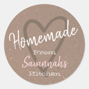 Adesivo Vintage Homemade with Love Kitchen Lilac Paper