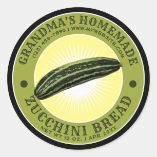 Adesivo Vintage Homemade Zucchini Bread Modelo