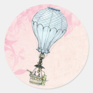Adesivo Vintage Hot Air Balloon Weding