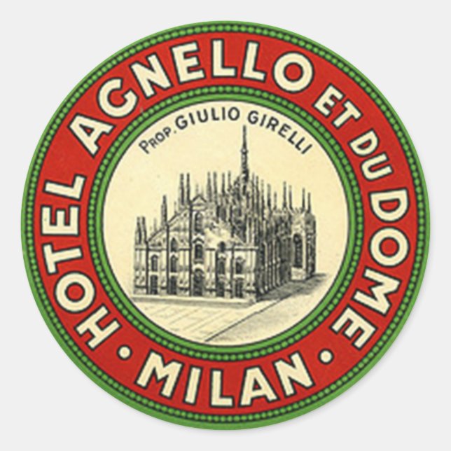Adesivo Vintage Hotel & Viagem Sticker (Frente)