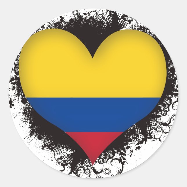 Adesivo Vintage I Love Colombia (Frente)