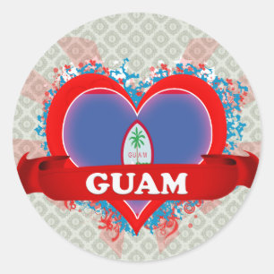 Adesivo Vintage I Love Guam