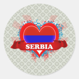Adesivo Vintage I Love Sérvia