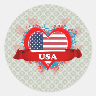 Adesivo Vintage I Love Usa