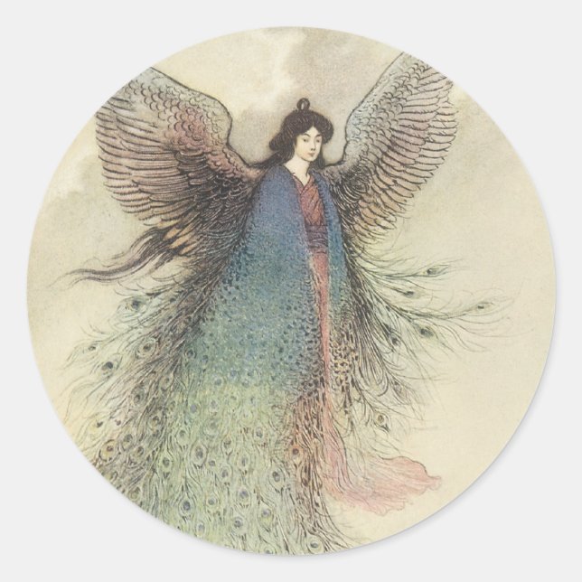 Adesivo Vintage Japonês Fairy Tale, The Moon Maiden (Frente)