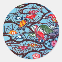 Vintage Japonês Kimono Textile (Bingata)