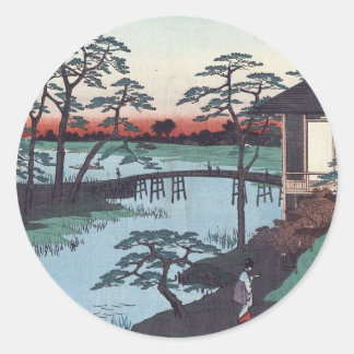 Adesivo Vintage Japonês Woodblock