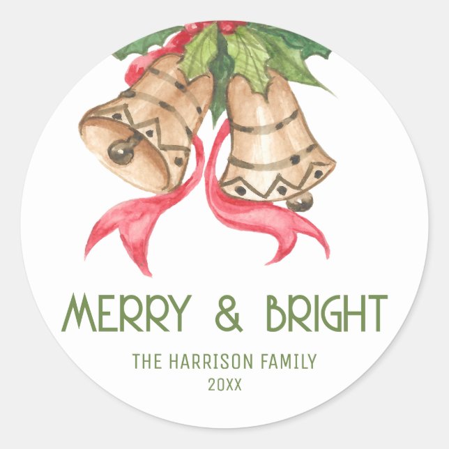 Adesivo Vintage Jingle Bell Winter Christmas (Frente)