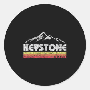 Adesivo Vintage Keystone Colorado Retro Mountain Bike Skii