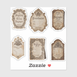 Adesivo Vintage Labels Scrapbook Junk Journal 