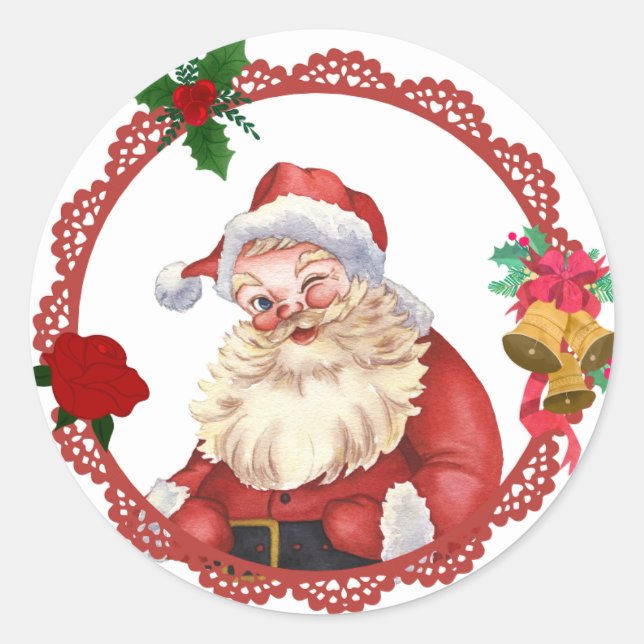 Adesivo Vintage Lace Papais noeis Stickers (Frente)