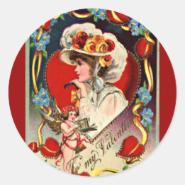 Adesivo Vintage Lady My Namorados Round Sticker