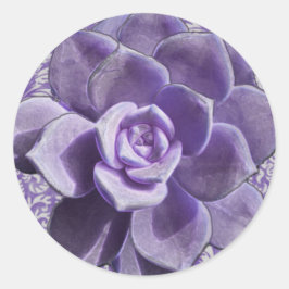 Adesivo Vintage Lilac Suculent Gift Favor Stickers