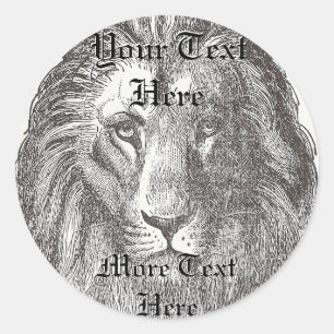 Adesivo Vintage Lion Sticker