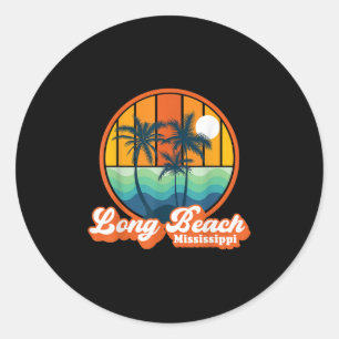 Adesivo Vintage Long Beach Mississippi Summer 90s Beach So