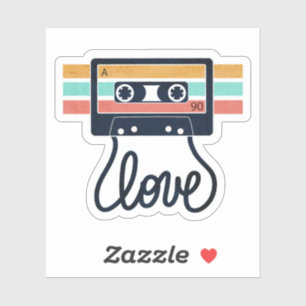 Adesivo Vintage Love Músicas