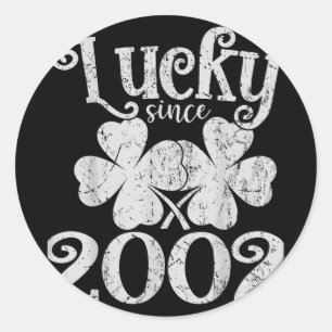 Adesivo Vintage Lucky Desde 23 De Novembro De 2002, Dia da