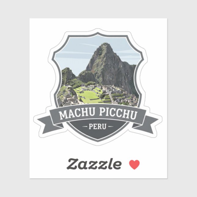Adesivo Vintage Machu Picchu Peru Viagem Souvenir (Folha)
