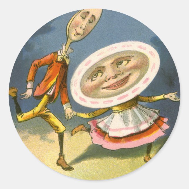 Adesivo Vintage Madre Goose Enfermeira Rhyme Ei Diddle (Frente)